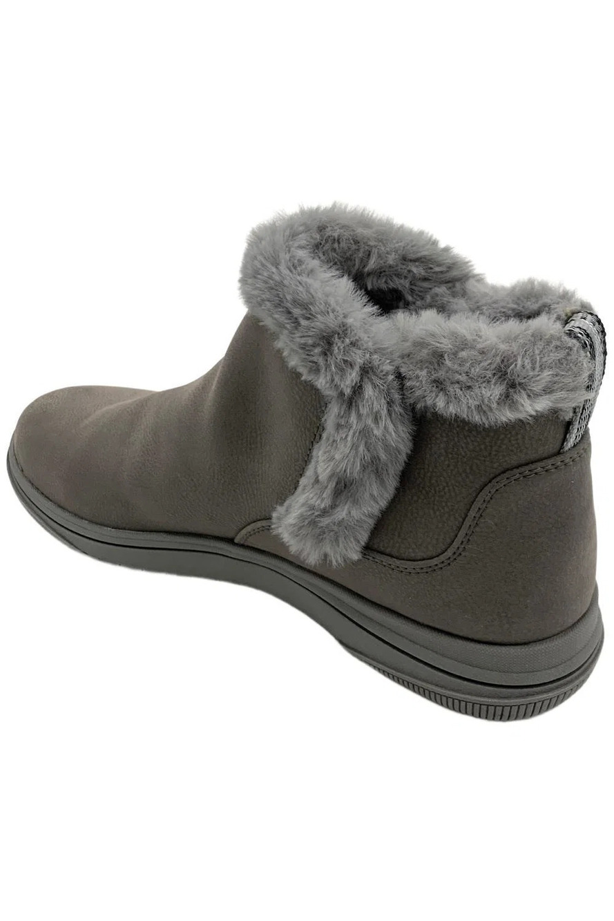 Clarks Women's Breeze Faux Fur Ankle Boots Gray - Medium - Picture 3 of 3